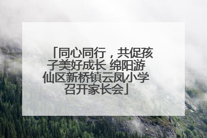 同心同行，共促孩子美好成长 绵阳游仙区新桥镇云凤小学召开家长会