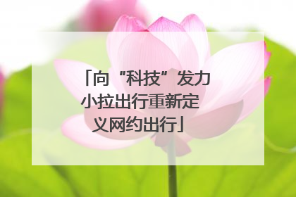 向“科技”发力 小拉出行重新定义网约出行