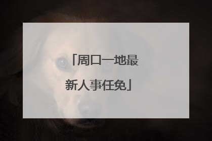 周口一地最新人事任免