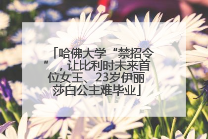 哈佛大学“禁招令”，让比利时未来首位女王、23岁伊丽莎白公主难毕业