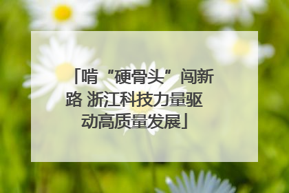 啃“硬骨头”闯新路 浙江科技力量驱动高质量发展