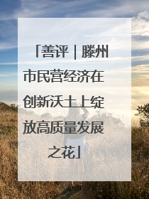 善评｜滕州市民营经济在创新沃土上绽放高质量发展之花