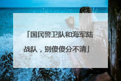 国民警卫队和海军陆战队，别傻傻分不清