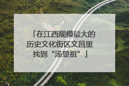 在江西规模最大的历史文化街区文昌里找到“汤显祖”