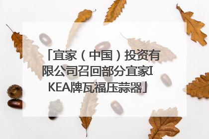 宜家（中国）投资有限公司召回部分宜家IKEA牌瓦福压蒜器