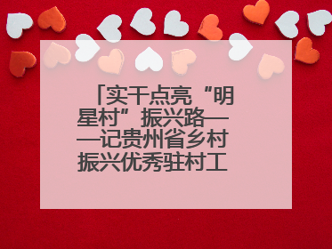实干点亮“明星村”振兴路——记贵州省乡村振兴优秀驻村工作队员王培欢