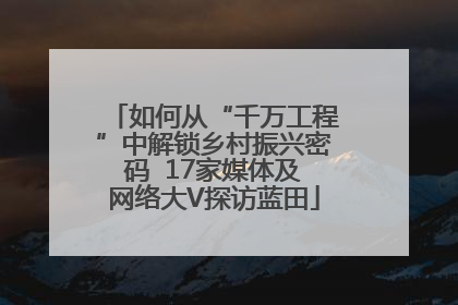 如何从“千万工程”中解锁乡村振兴密码  17家媒体及网络大V探访蓝田