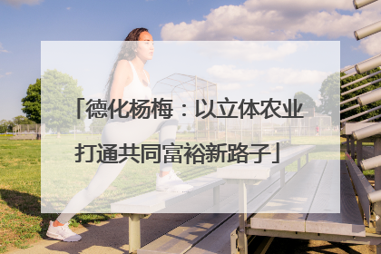 德化杨梅：以立体农业打通共同富裕新路子