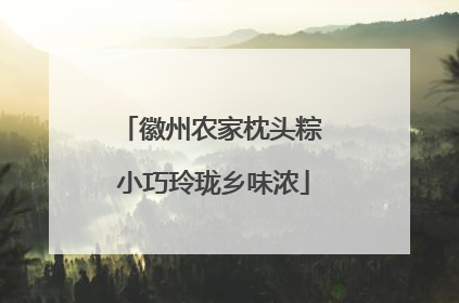 徽州农家枕头粽 小巧玲珑乡味浓