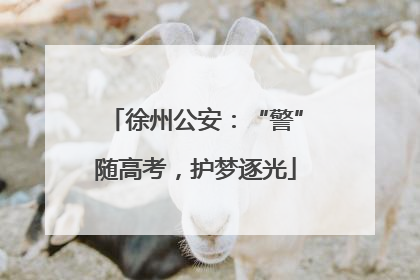 徐州公安：“警”随高考，护梦逐光