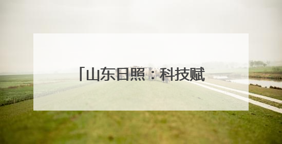 山东日照：科技赋能引领高质量发展