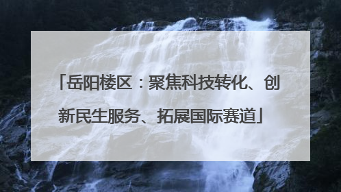 岳阳楼区：聚焦科技转化、创新民生服务、拓展国际赛道