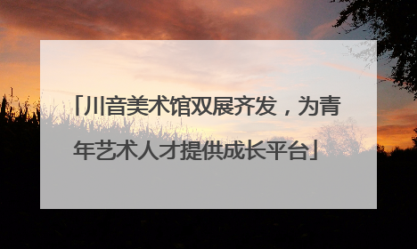 川音美术馆双展齐发，为青年艺术人才提供成长平台