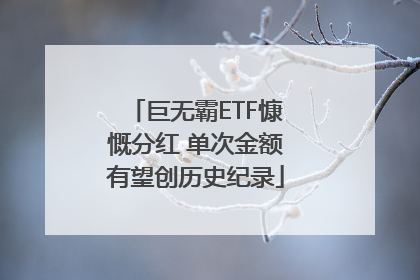 巨无霸ETF慷慨分红 单次金额有望创历史纪录