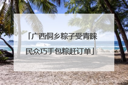 广西侗乡粽子受青睐 民众巧手包粽赶订单