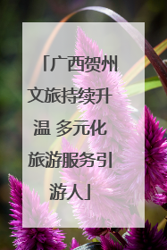 广西贺州文旅持续升温 多元化旅游服务引游人