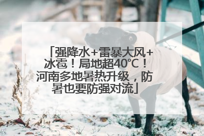 强降水+雷暴大风+冰雹！局地超40℃！河南多地暑热升级，防暑也要防强对流