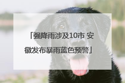 强降雨涉及10市 安徽发布暴雨蓝色预警
