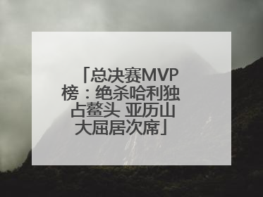 总决赛MVP榜：绝杀哈利独占鳌头 亚历山大屈居次席