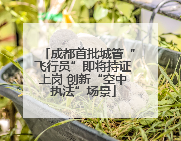 成都首批城管“飞行员”即将持证上岗 创新“空中执法”场景
