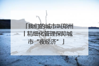 我们的城市叫郑州丨精细化管理保障城市“夜经济”