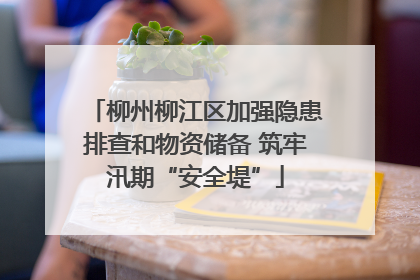柳州柳江区加强隐患排查和物资储备 筑牢汛期“安全堤”