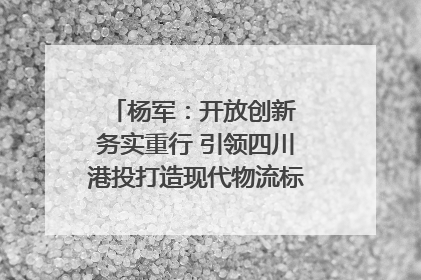 杨军：开放创新 务实重行 引领四川港投打造现代物流标杆｜致敬2024四川经济影响力人物