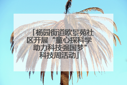 杨园街道欧景苑社区开展“童心探科学 助力科技强国梦”科技周活动