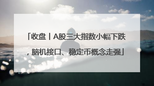 收盘丨A股三大指数小幅下跌，脑机接口、稳定币概念走强