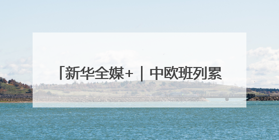 新华全媒+｜中欧班列累计开行110000列