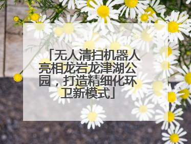 无人清扫机器人亮相龙岩龙津湖公园，打造精细化环卫新模式