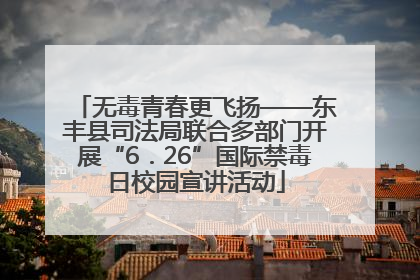 无毒青春更飞扬——东丰县司法局联合多部门开展“6．26”国际禁毒日校园宣讲活动