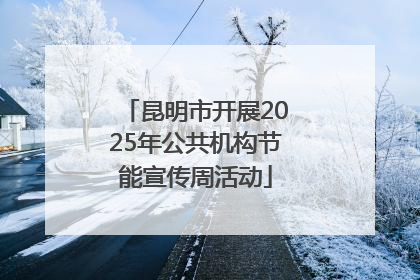 昆明市开展2025年公共机构节能宣传周活动