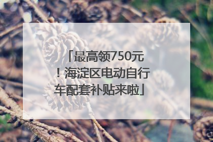 最高领750元！海淀区电动自行车配套补贴来啦