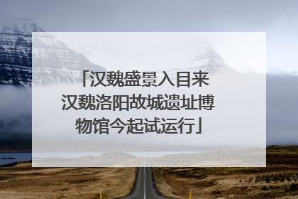 汉魏盛景入目来 汉魏洛阳故城遗址博物馆今起试运行