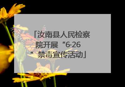 汝南县人民检察院开展“6·26”禁毒宣传活动