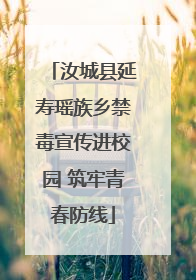 汝城县延寿瑶族乡禁毒宣传进校园 筑牢青春防线