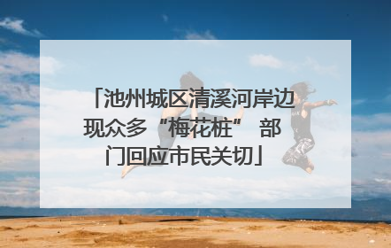 池州城区清溪河岸边现众多“梅花桩” 部门回应市民关切