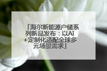 海尔新能源户储系列新品发布：以AI+定制化适配全球多元场景需求