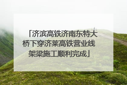 济滨高铁济南东特大桥下穿济莱高铁营业线架梁施工顺利完成