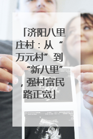 济阳八里庄村：从“万元村”到“新八里”，强村富民路正宽