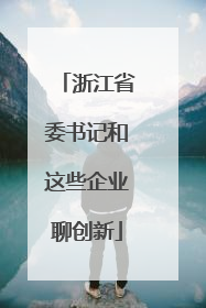 浙江省委书记和这些企业聊创新