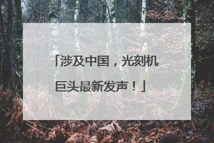 涉及中国，光刻机巨头最新发声！