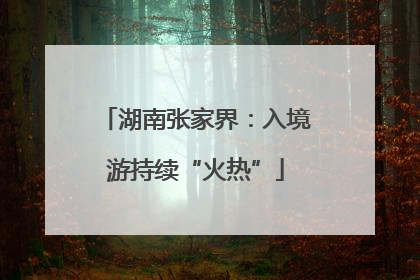 湖南张家界：入境游持续“火热”