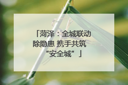菏泽：全城联动除隐患 携手共筑“安全城”