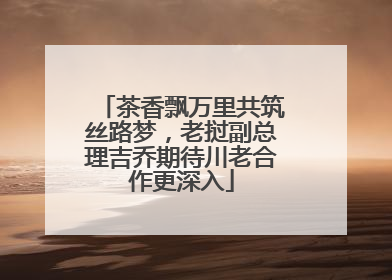 茶香飘万里共筑丝路梦，老挝副总理吉乔期待川老合作更深入