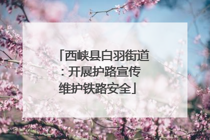西峡县白羽街道：开展护路宣传 维护铁路安全