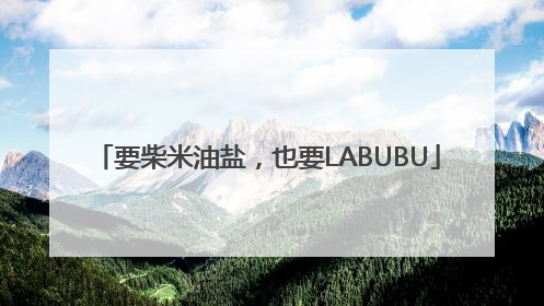要柴米油盐，也要LABUBU