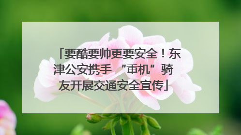 要酷要帅更要安全！东津公安携手 “重机”骑友开展交通安全宣传