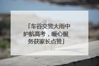 车谷交警大雨中护航高考，暖心服务获家长点赞